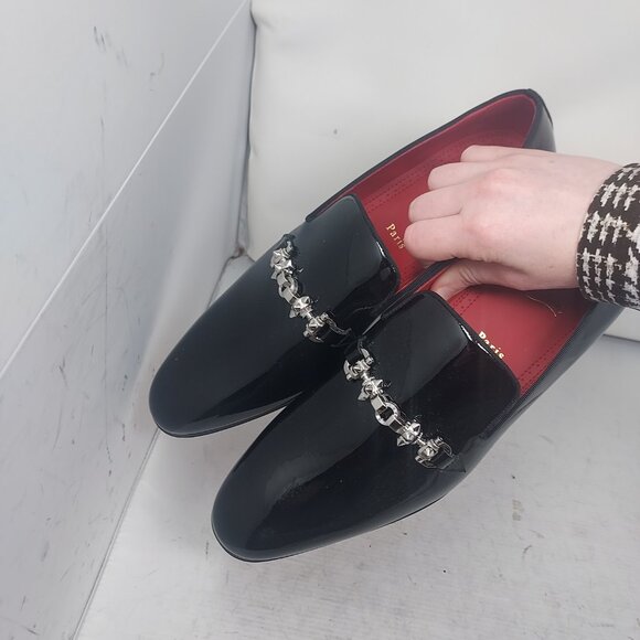 Christian Louboutin Black Equiswing Patent Bit Mens Loafer - Picture 13 of 13